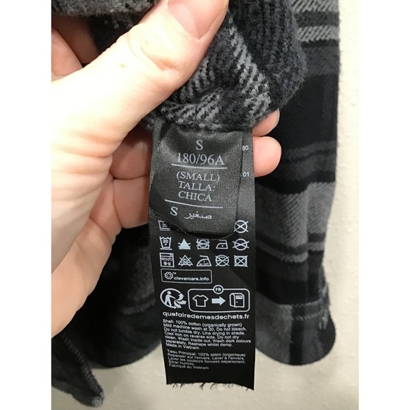 AllSaints Brattle Plaid Oversized Shirt Shacket Men's S Grunge Indie Streetwear - Picture 6 of 8